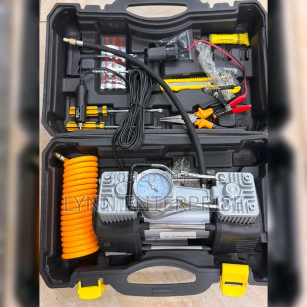 Portable 2-Cylinder Portable Air Compressor With Tools - main view