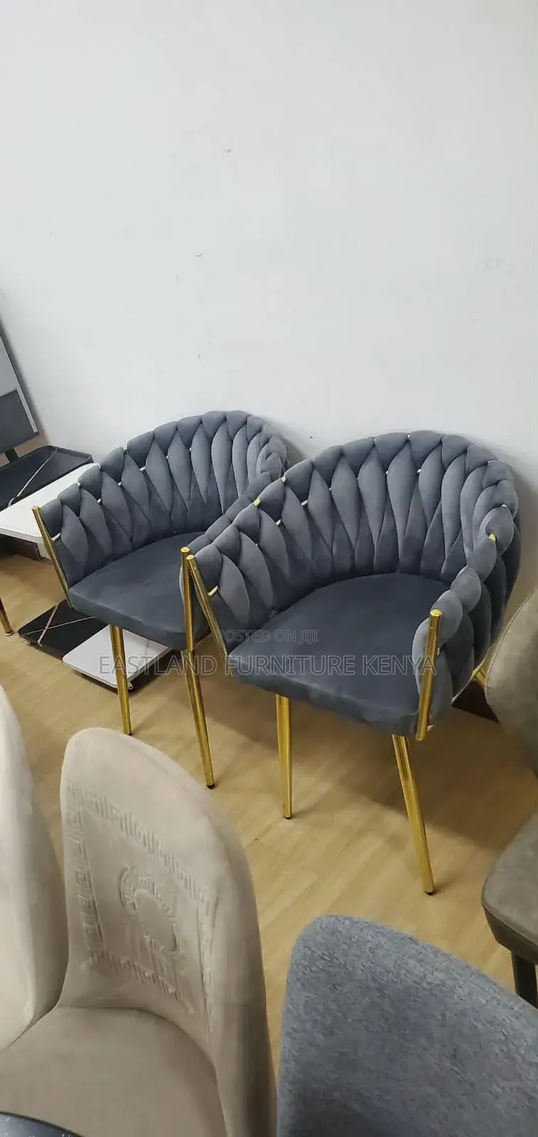 Luxury Woven Velvet Accent Chair