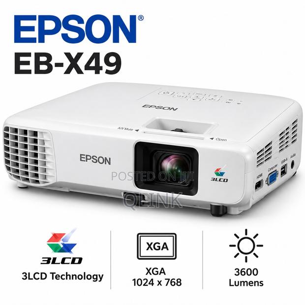 Epson EB-X49 Projector 3LCD Technology, 3600 Lumen - main view