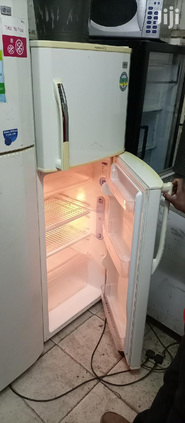 White Double Door Fridge - main view