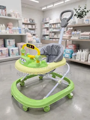 Green and White Multi-Function Baby Walker