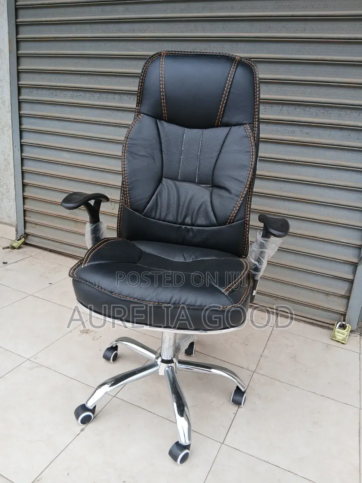 Executive Leather Office Chair Back