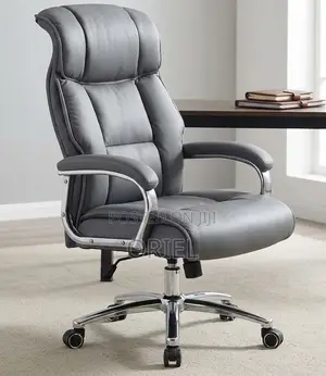 Grey Adjustable Executive Office Chair – Modern Ergonomic Desk Seat