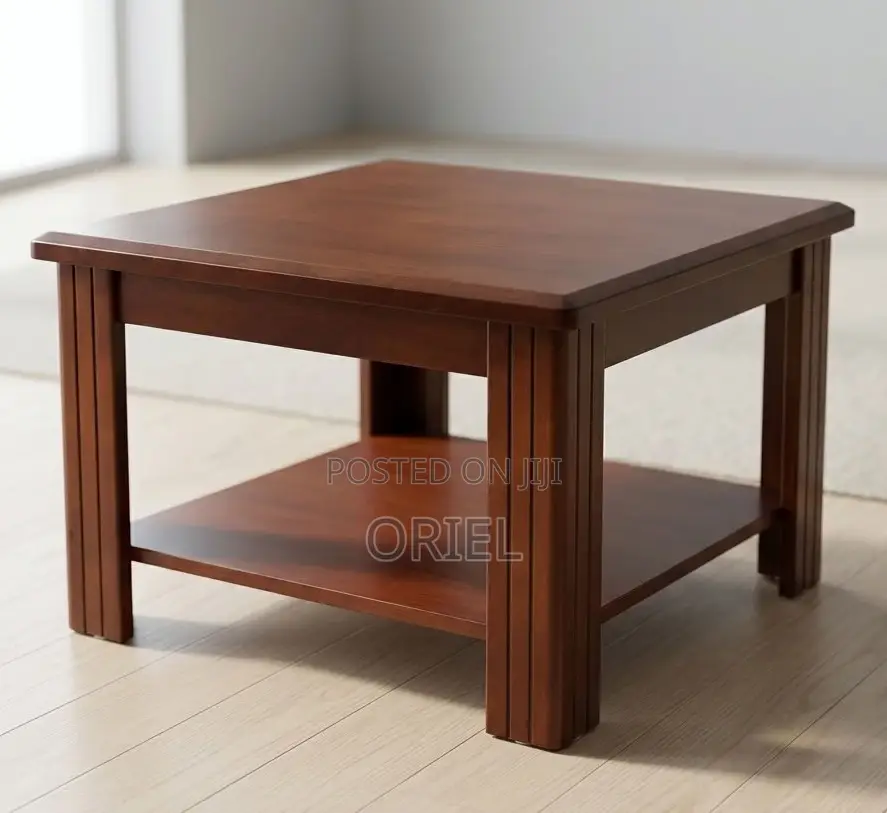 Square Solid Timber Living Room Table – Modern Wooden Coffee Table
