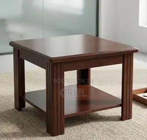 Square Solid Timber Living Room Table – Modern Wooden Coffee Table