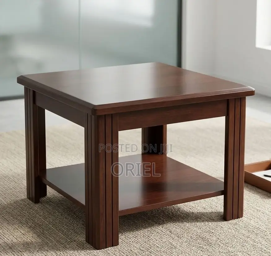 Square Solid Timber Living Room Table – Modern Wooden Coffee Table