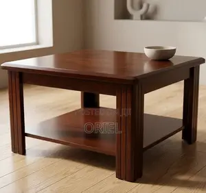 Square Solid Timber Living Room Table – Modern Wooden Coffee Table