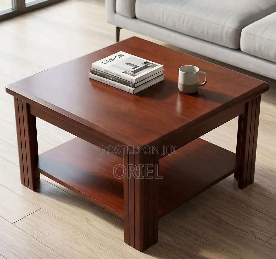 Square Solid Timber Living Room Table – Modern Wooden Coffee Table