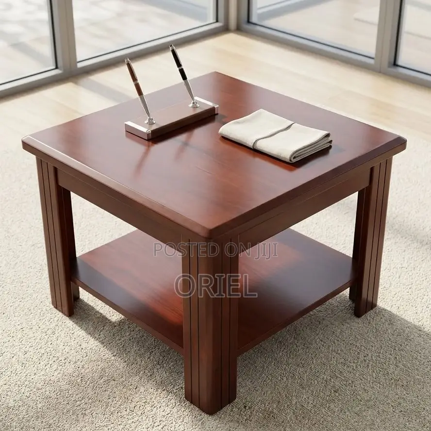 Square Solid Timber Living Room Table – Modern Wooden Coffee Table