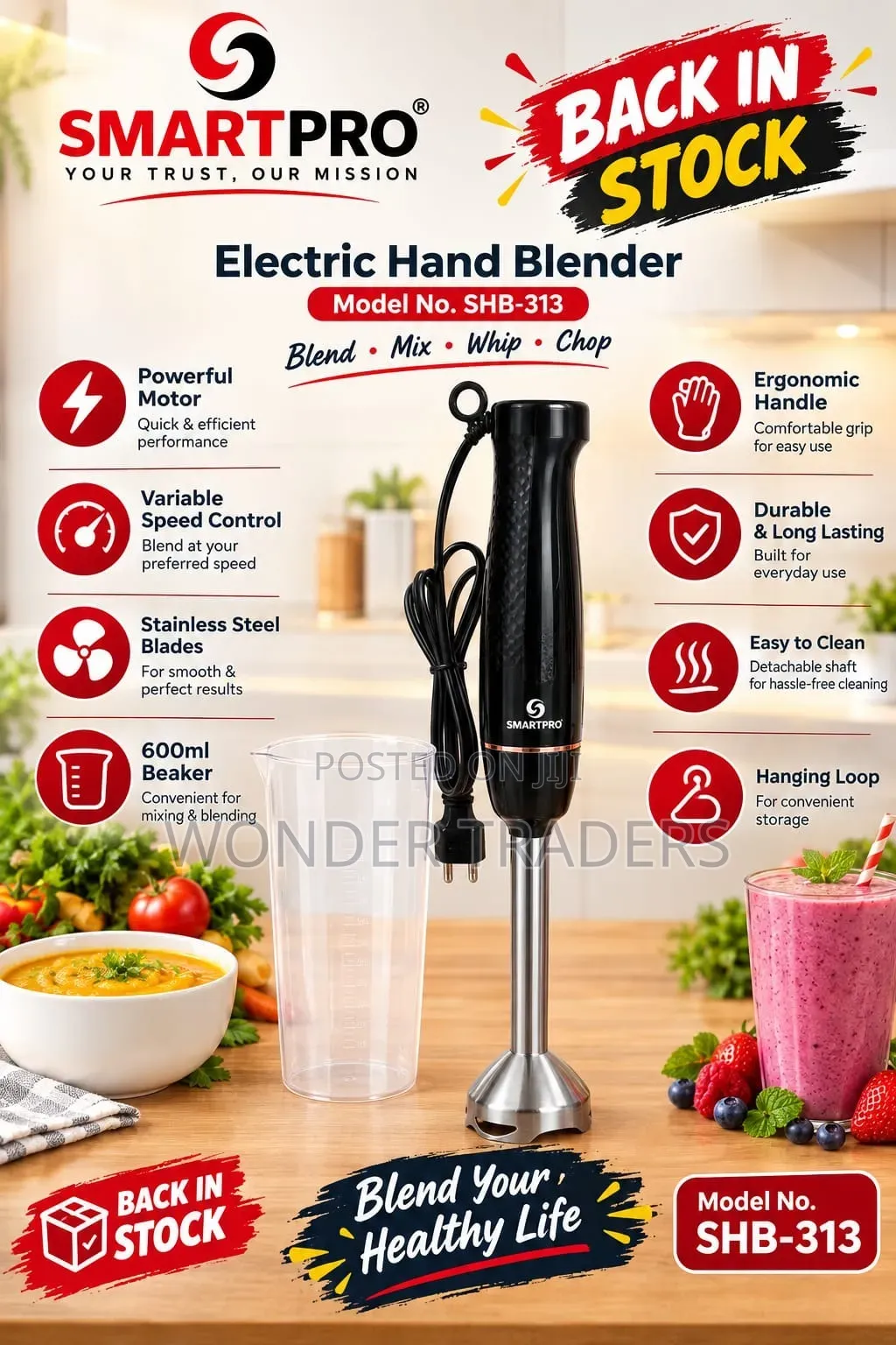 Hand Blender # Smartpro 1000W Hand Blender