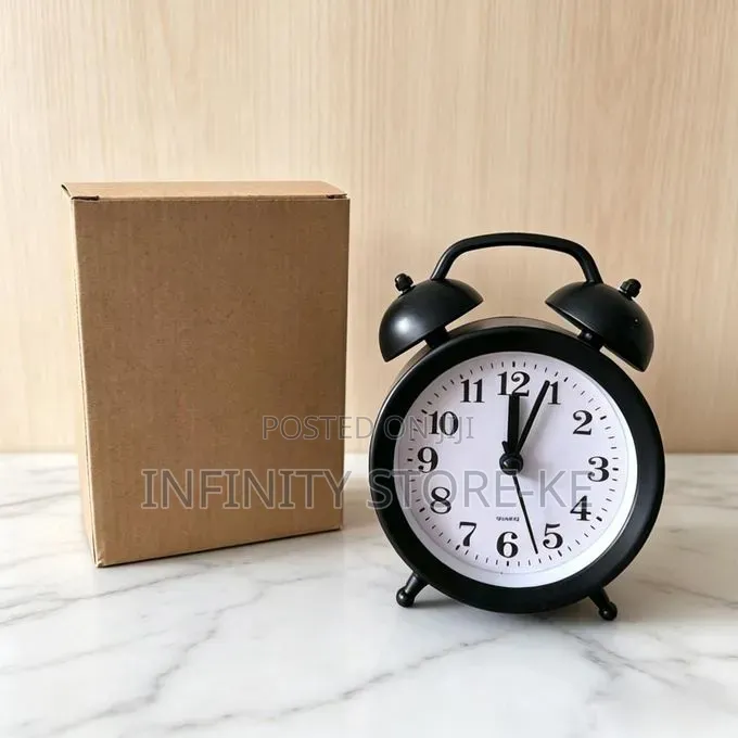 Vintage Alarm Clock Classic Retro Twin Bell Design
