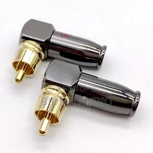 Gold Plating Right Angle 90 Degree RCA Male Plug Solder