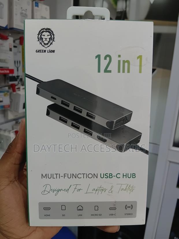 Green Lion 12-in-1 Multi-Function USB-C Hub Docking Station. - thumbnail 2