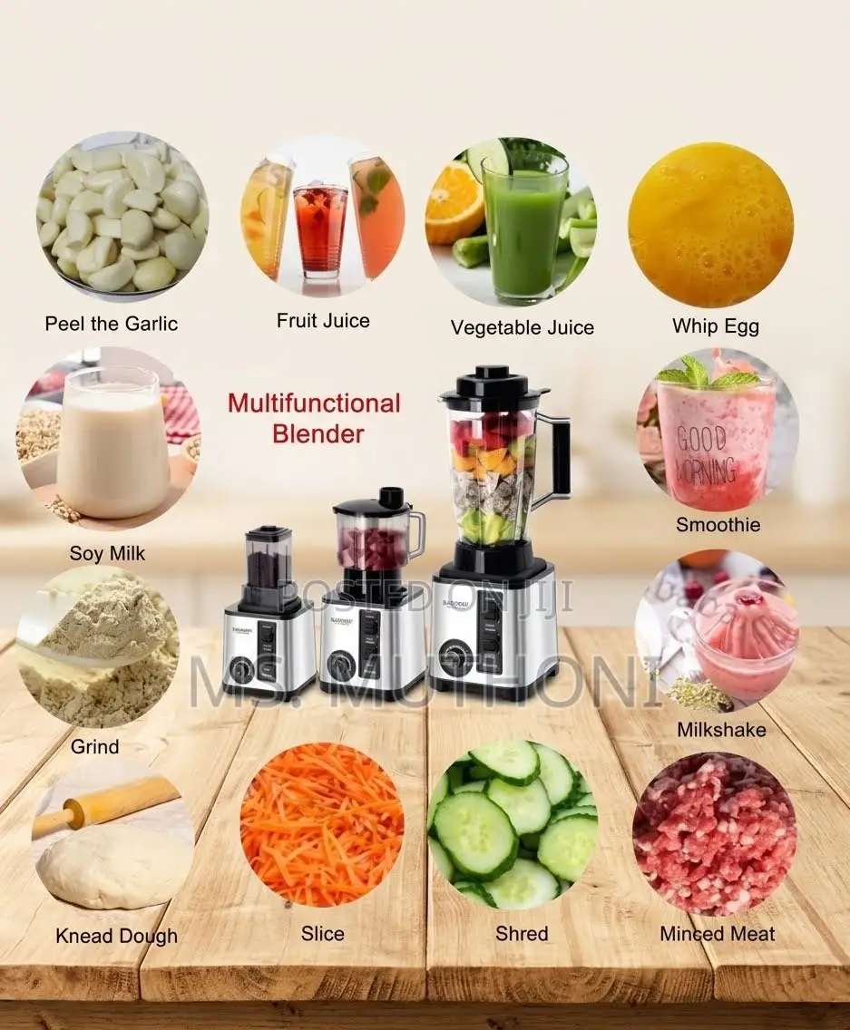 Heavy Duty 8-in-1 Kitchen Machine (9500W Motor | 4.0L Large Jar)