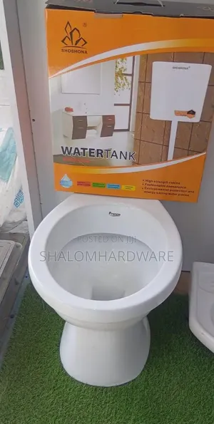 Ordinary Ptrap Toilet and Cistern.