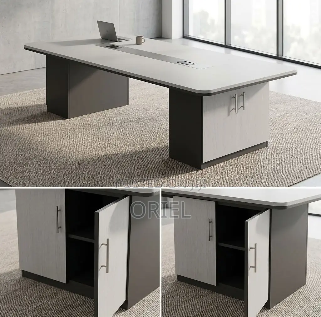 Office Boardroom Table : Gray 2.4M Boardroom Table
