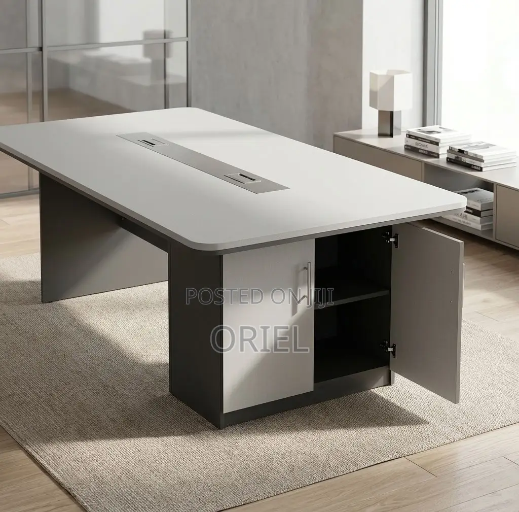 Office Boardroom Table : Gray 2.4M Boardroom Table