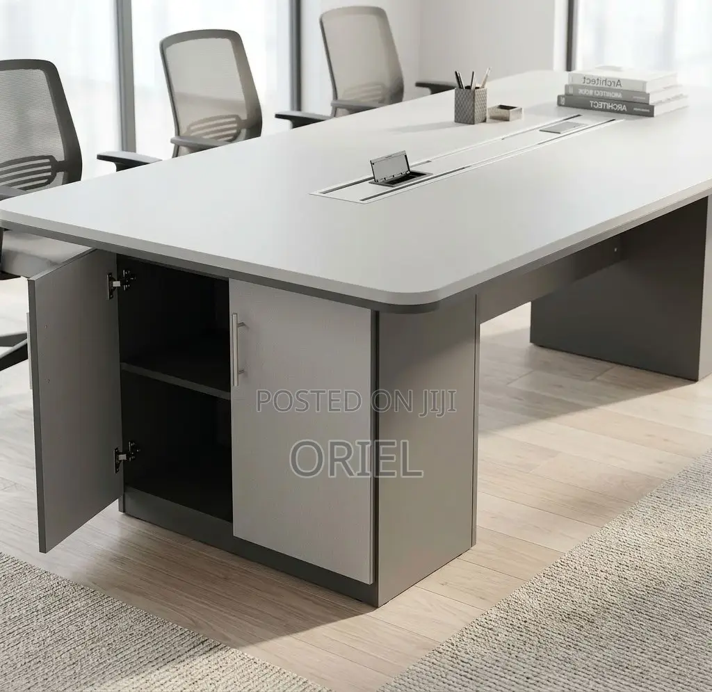 Office Boardroom Table : Gray 2.4M Boardroom Table