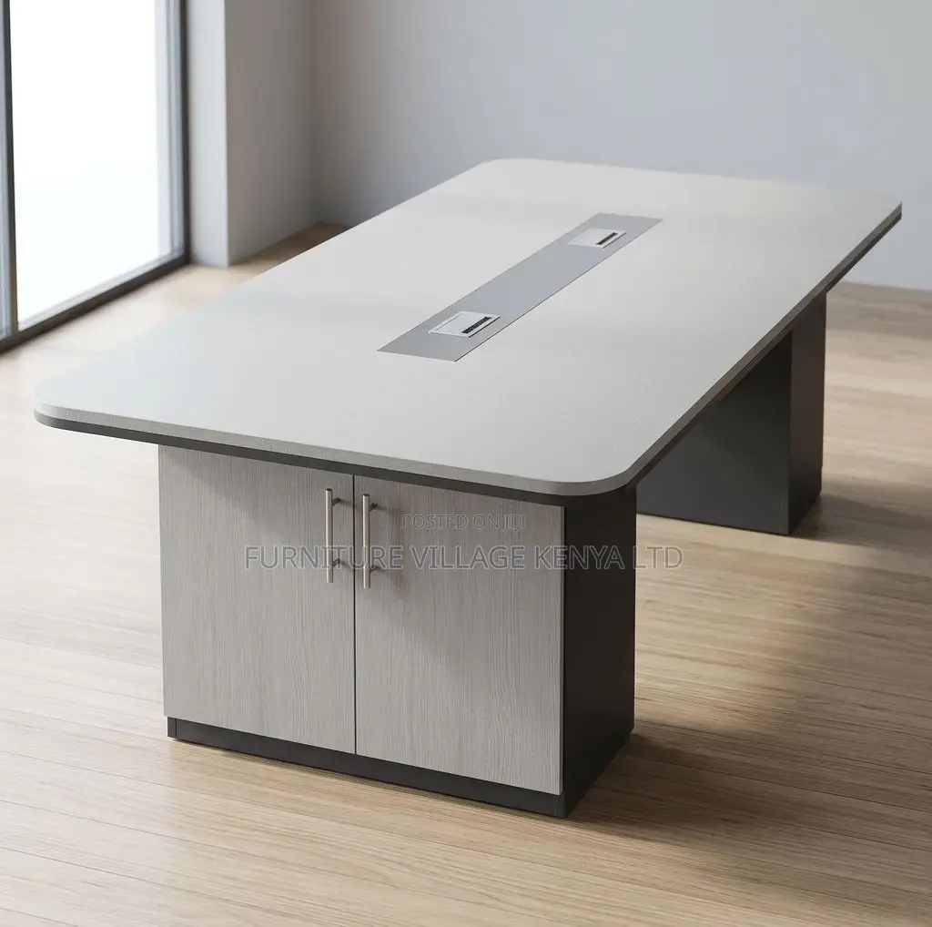 Boardroom Table; 2.4 M Gray Executive Modern Boardroom Table