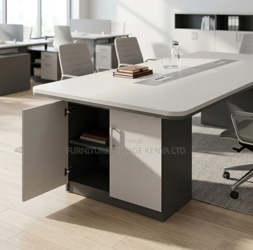 Boardroom Table; 2.4 M Gray Executive Modern Boardroom Table
