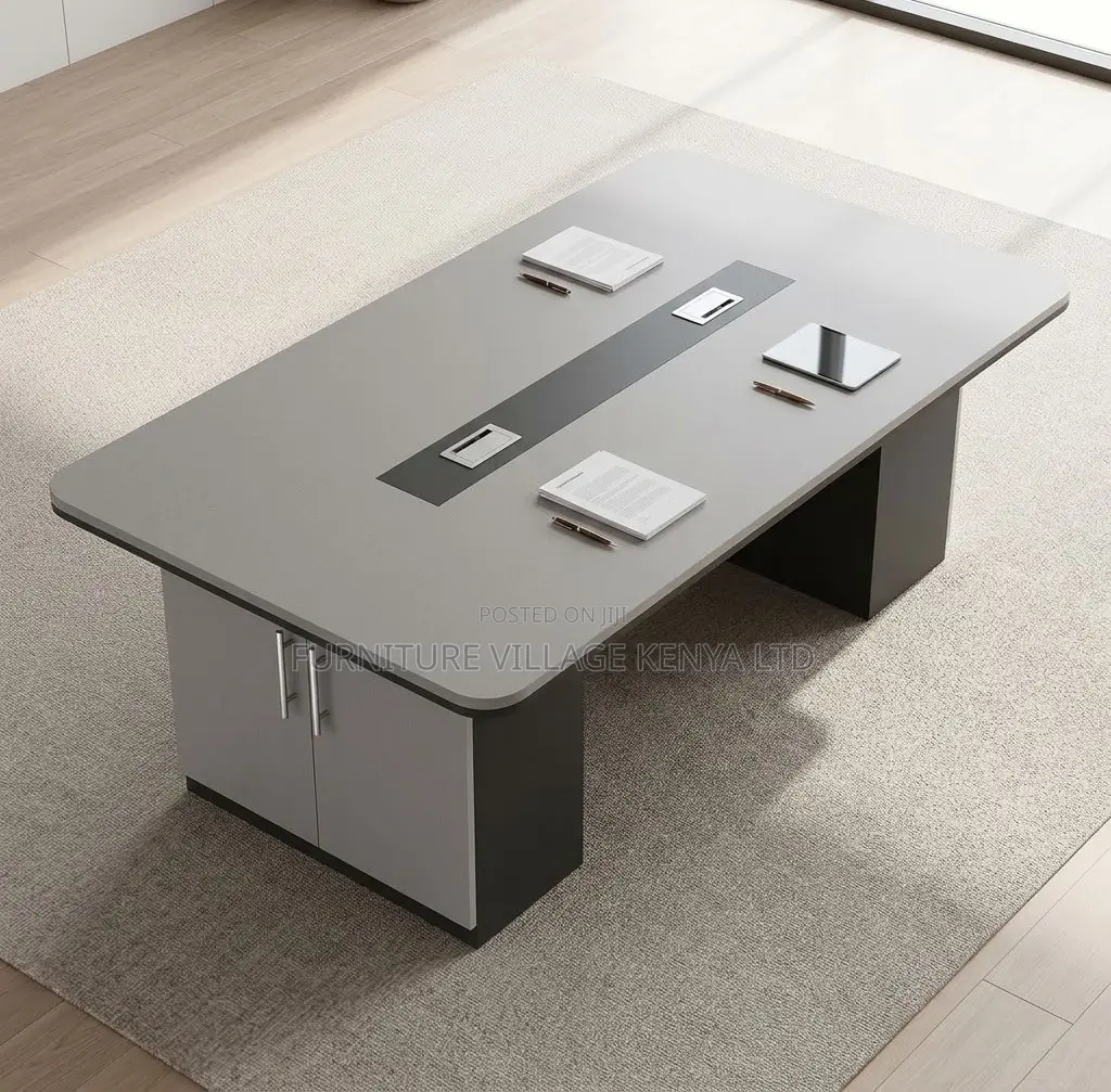Boardroom Table; 2.4 M Gray Executive Modern Boardroom Table