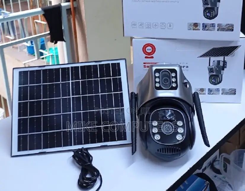 4G SIM Card Dual Lens CCTV Camera With Solar Panel
