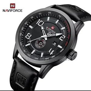 Waterproof Quartz Wristwatch With Leather Strap