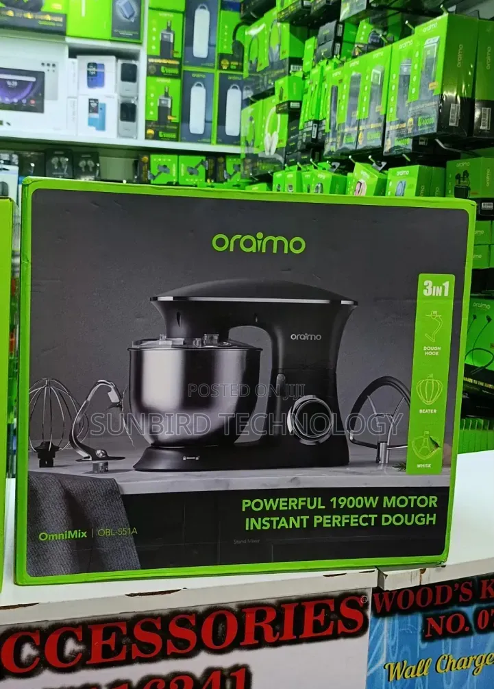Oraimo Omnimix Obl-551a 3 in 1 Stand Mixer.