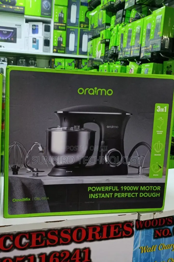 Oraimo Omnimix Obl-551a 3 in 1 Stand Mixer.