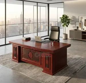 Office Desk : 1.8M Executive Wooden L-Shaped Desk