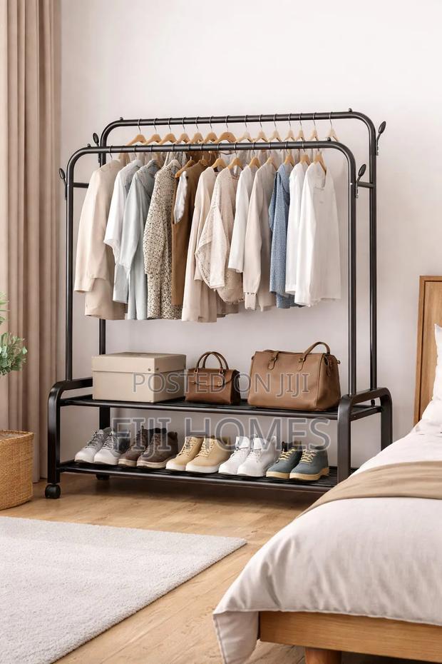 Heavy-Duty Double Rail Clothes Rack - thumbnail 5