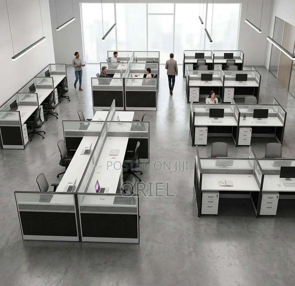 Office Workstation : Modular 4-Way Workstation
