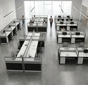 Office Workstation : Modular 4-Way Workstation