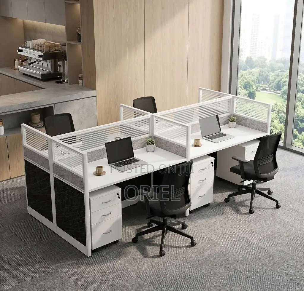 Office Workstation : Modular 4-Way Workstation