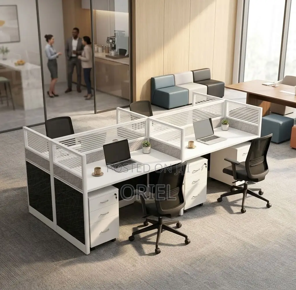 Office Workstation : Modular 4-Way Workstation