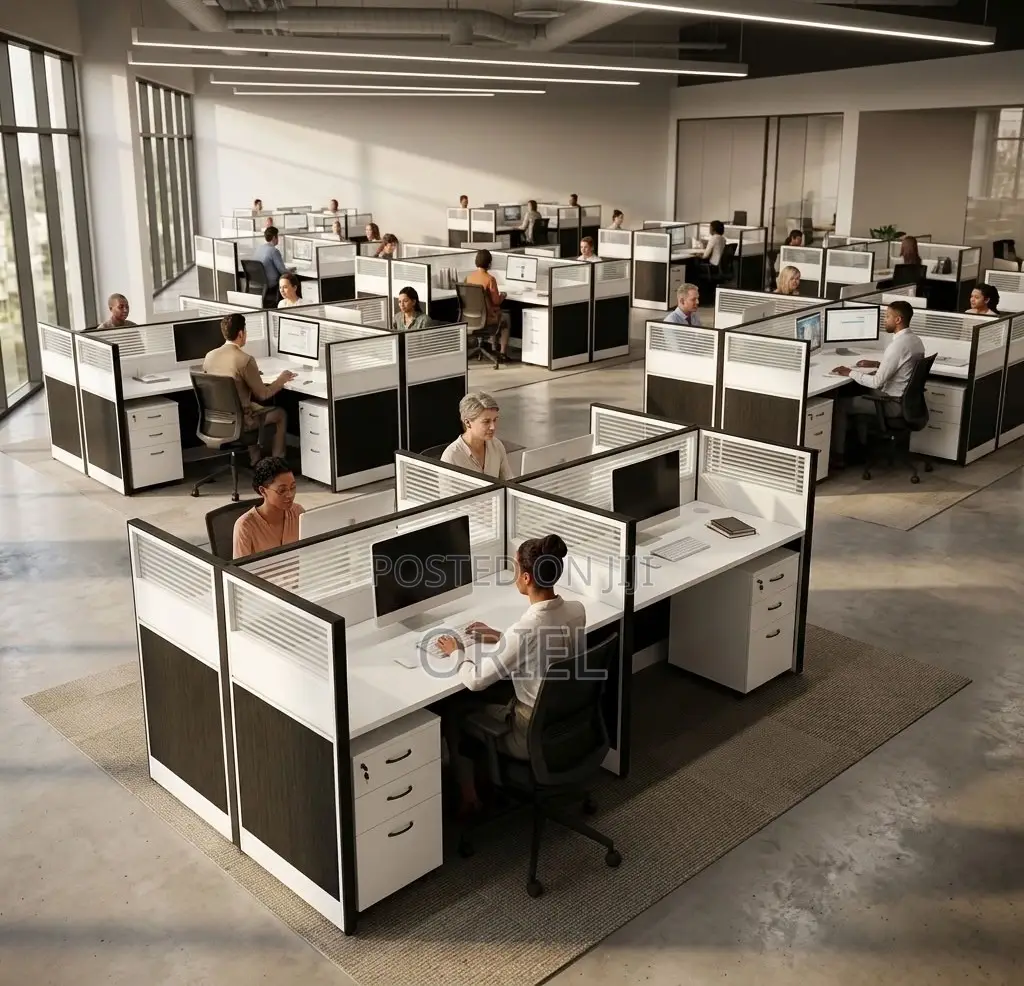 Office Workstation : Modular 4-Way Workstation