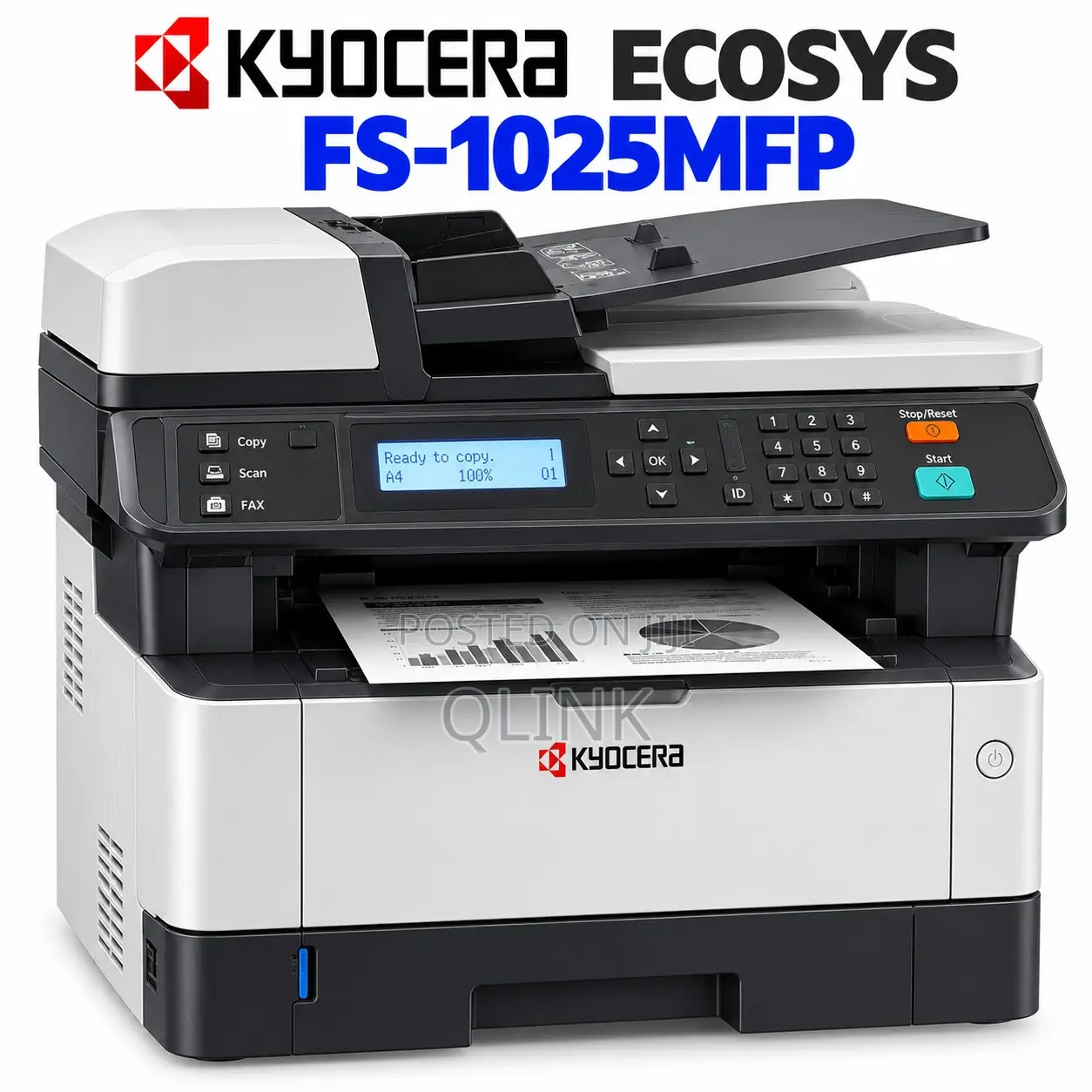 Kyocera ECOSYS FS-1025MFP Monochrome Multifunctional Printer