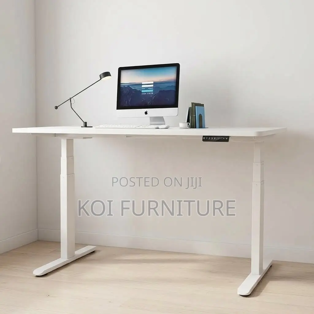 Office Desk; Adjustable 1200MM Ergonomic White Computer Desk