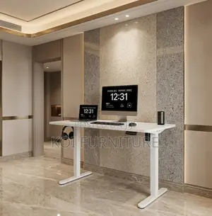 Office Desk; Adjustable 1200MM Ergonomic White Computer Desk