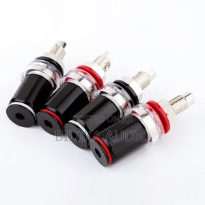 High Quality Stereo Audio Banana Plug Terminal Rhodium Plated