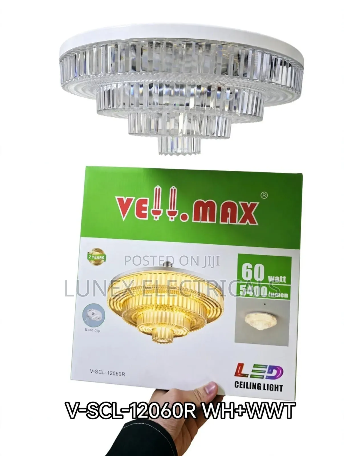 Crystal Chandelier Ceiling Light 60w