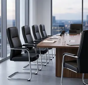 Office Chair : Office Leather Visitor Reception Chair