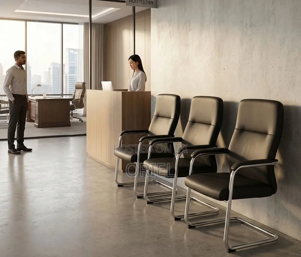 Office Chair : Office Leather Visitor Reception Chair