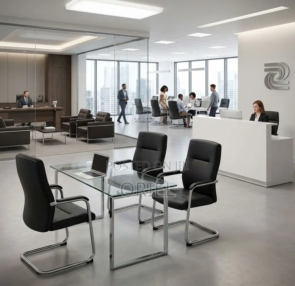 Office Chair : Office Leather Visitor Reception Chair