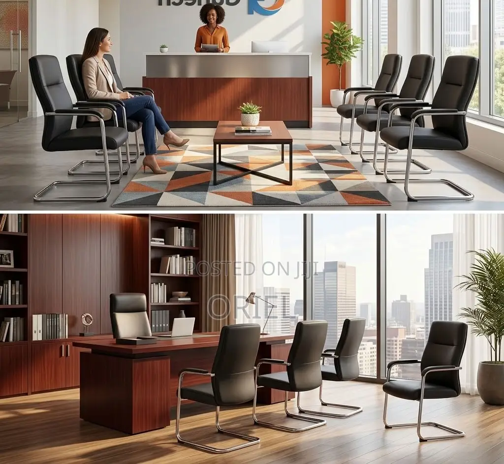 Office Chair : Office Leather Visitor Reception Chair