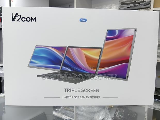 The V2COM S6 Triple Screen Laptop Screen Extender (Model S6) - thumbnail 2