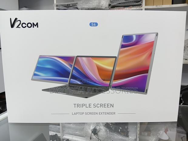 The V2COM S6 Triple Screen Laptop Screen Extender (Model S6) - thumbnail 3