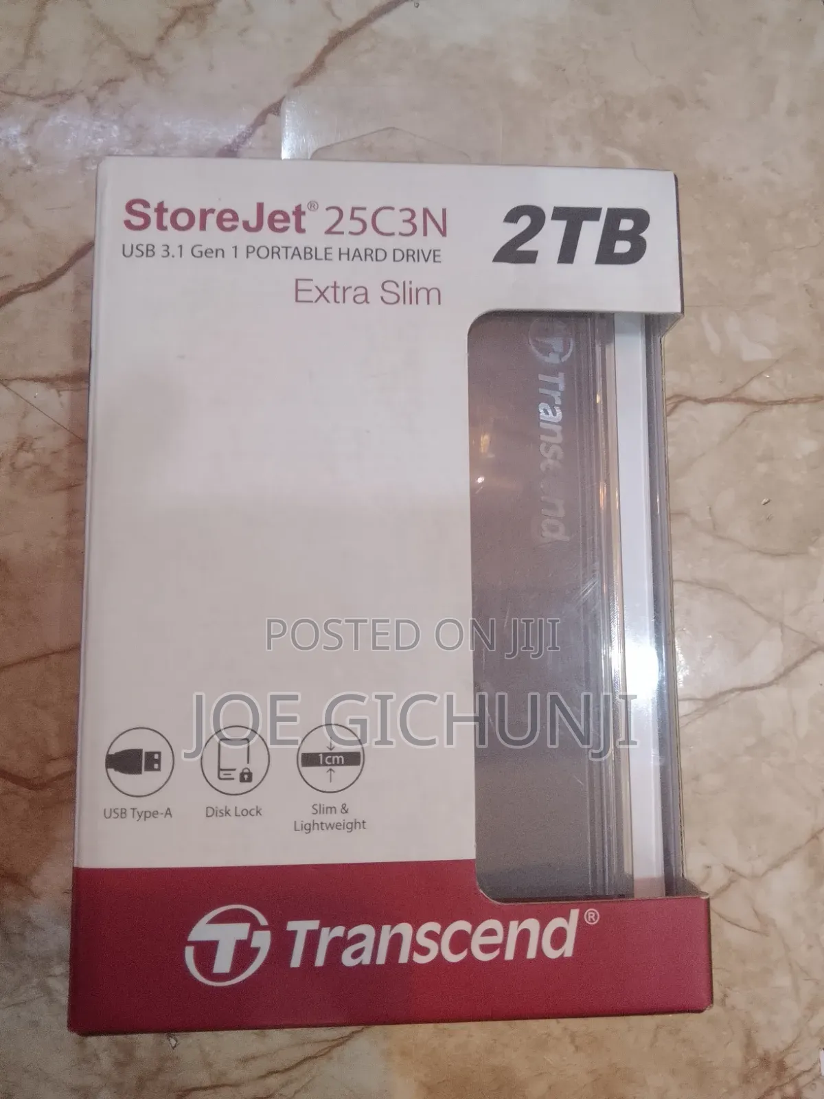 Transcend StoreJet 25C3N 2TB Extra Slim Portable Hard Drive