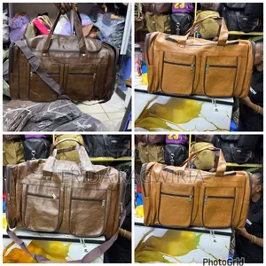 Multi Pockets Big Size PU Leather Travel Duffel Bag