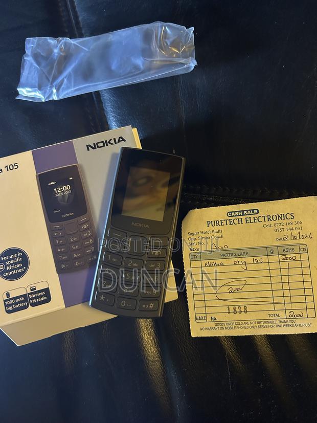 New Nokia 105 4G Black - main view